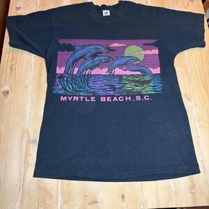Vintage 1990s Myrtle‎ Beach, South Carolina graphic tee. AOP